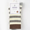 Myla Brown Striped Socks