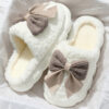 White Bow Slippers