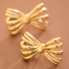 Violet 18K Bow Stud Earrings