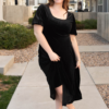 Alexa Black Velvet Dress