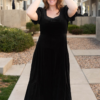 Alexa Black Velvet Dress