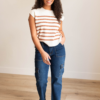 Morgan Dark Denim Cargo Jeans