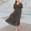 Aamori Yellow Flower Dress