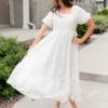 Abbie White Embroidered Dress