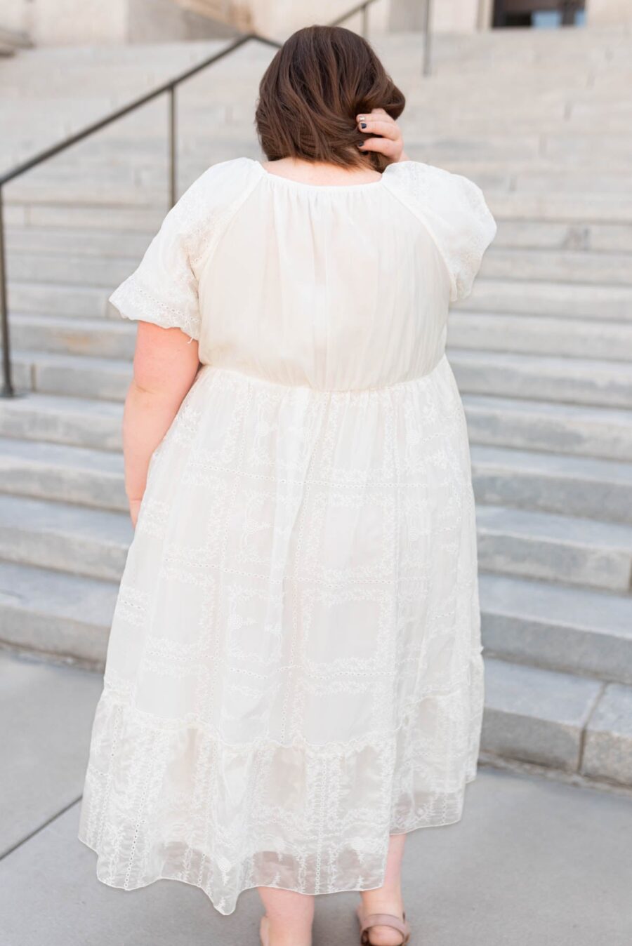 Abbie White Embroidered Dress