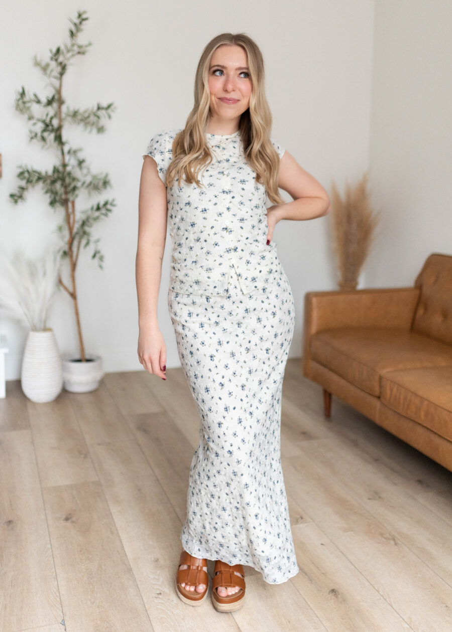 Abby Ivory Floral Lace Top