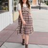 Abigail Plaid Overall Dress