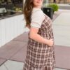 Abigail Plaid Overall Dress