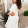 Ada Ivory Eyelet Sleeve Dress