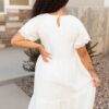 Ada Ivory Eyelet Sleeve Dress