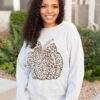Adalynn Grey Pumpkin Corduroy Pullover