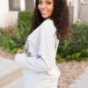 Adalynn Grey Pumpkin Corduroy Pullover