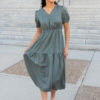 Addee Olive Tiered Dress