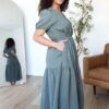 Addee Olive Tiered Dress