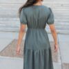 Addee Olive Tiered Dress