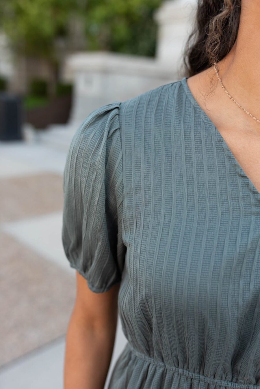 Addee Olive Tiered Dress