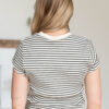 Addilyn Black Striped Top