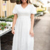 Addyson White Ruffle Dress