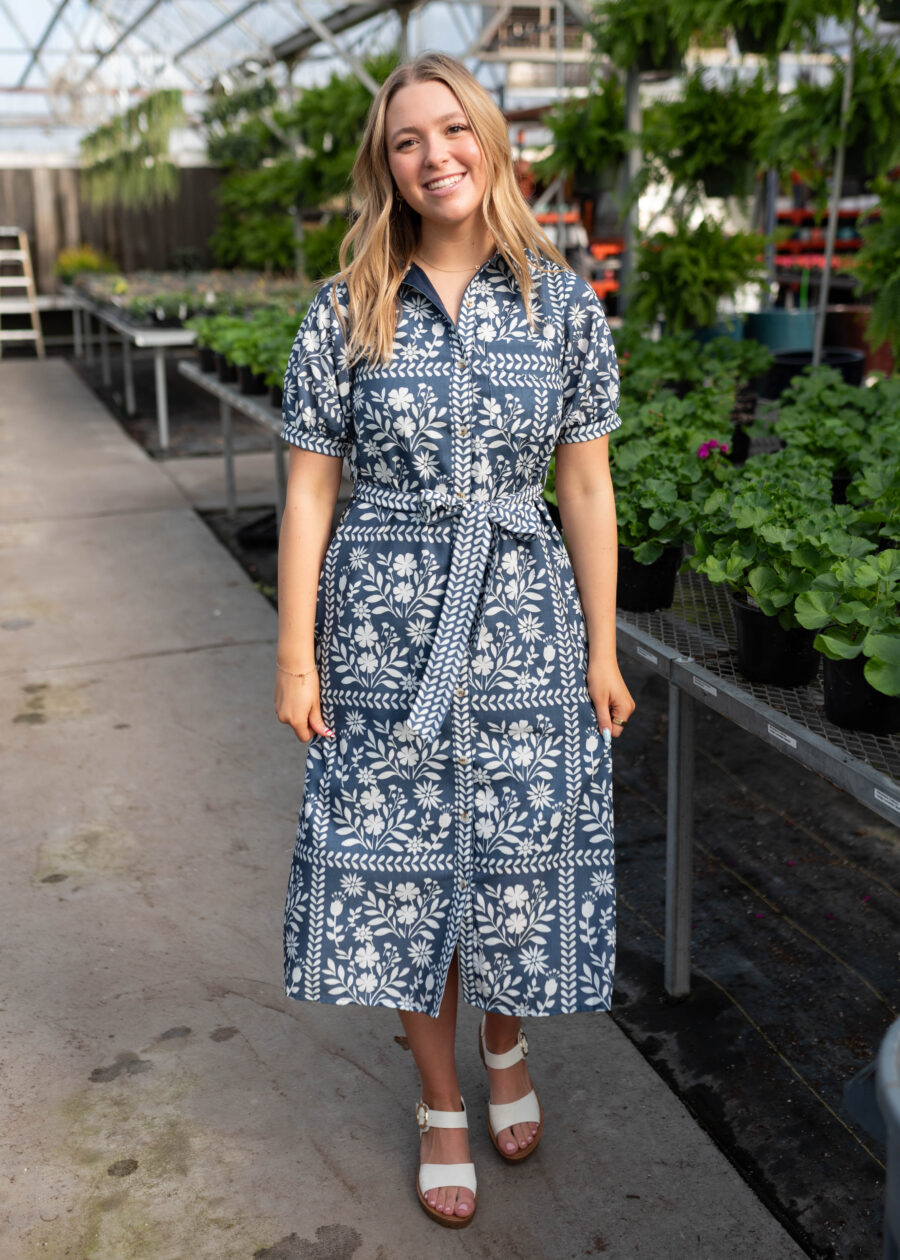 Adelynn Blue Floral Dress