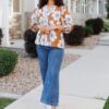 Agnes Cinnamon Floral Top