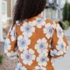 Agnes Cinnamon Floral Top