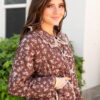 Aida Brown Floral Jacket