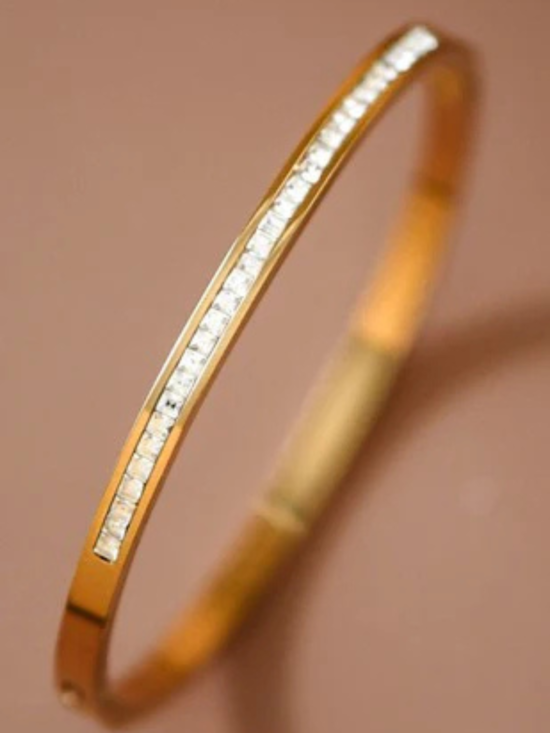 Ainsley 18K Gold Bangle Bracelet