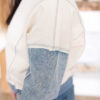 Alaina Two Tone Denim Pullover