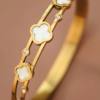 Alana 18K Clover Bangle Bracelet