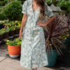 Alani Blue Floral Button Down Dress