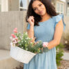 Alease Chambray Tiered Dress