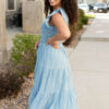 Alease Chambray Tiered Dress
