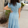 Alease Chambray Tiered Dress