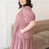 Aleena Dusty Mauve Embroidered Dress