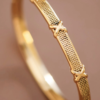 Alessia 18K Patterned Bangle Bracelet