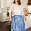 Alex Chambray Tiered Skirt