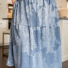 Alex Chambray Tiered Skirt