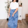 Alex Chambray Tiered Skirt