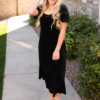 Alexa Black Velvet Dress