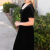Alexa Black Velvet Dress