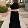 Alexa Black Velvet Dress