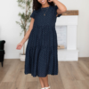 Alexa Navy Polka Dot Dress