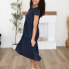 Alexa Navy Polka Dot Dress