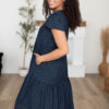 Alexa Navy Polka Dot Dress