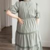 Alexia Dark Sage Tiered Dress