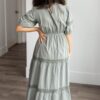 Alexia Dark Sage Tiered Dress