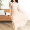 Alexis Khaki Crochet Knit Top Dress