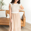 Alexis Khaki Crochet Knit Top Dress