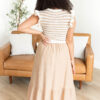 Alexis Khaki Crochet Knit Top Dress