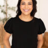 Alicia Black Ribbed Top